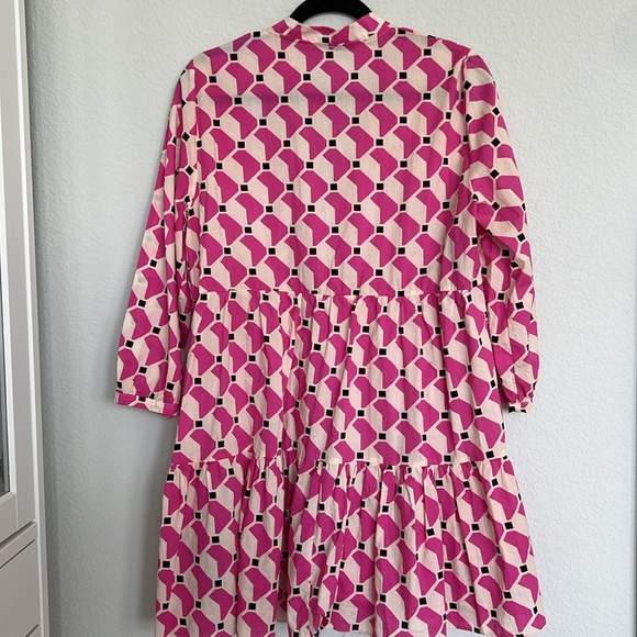 Zara Pink 3/4 Sleeve Shift Dress - Picture 5 of 5
